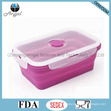 750ml Collapsible Silicone Food Bento Box FDA Approved Sfb02
